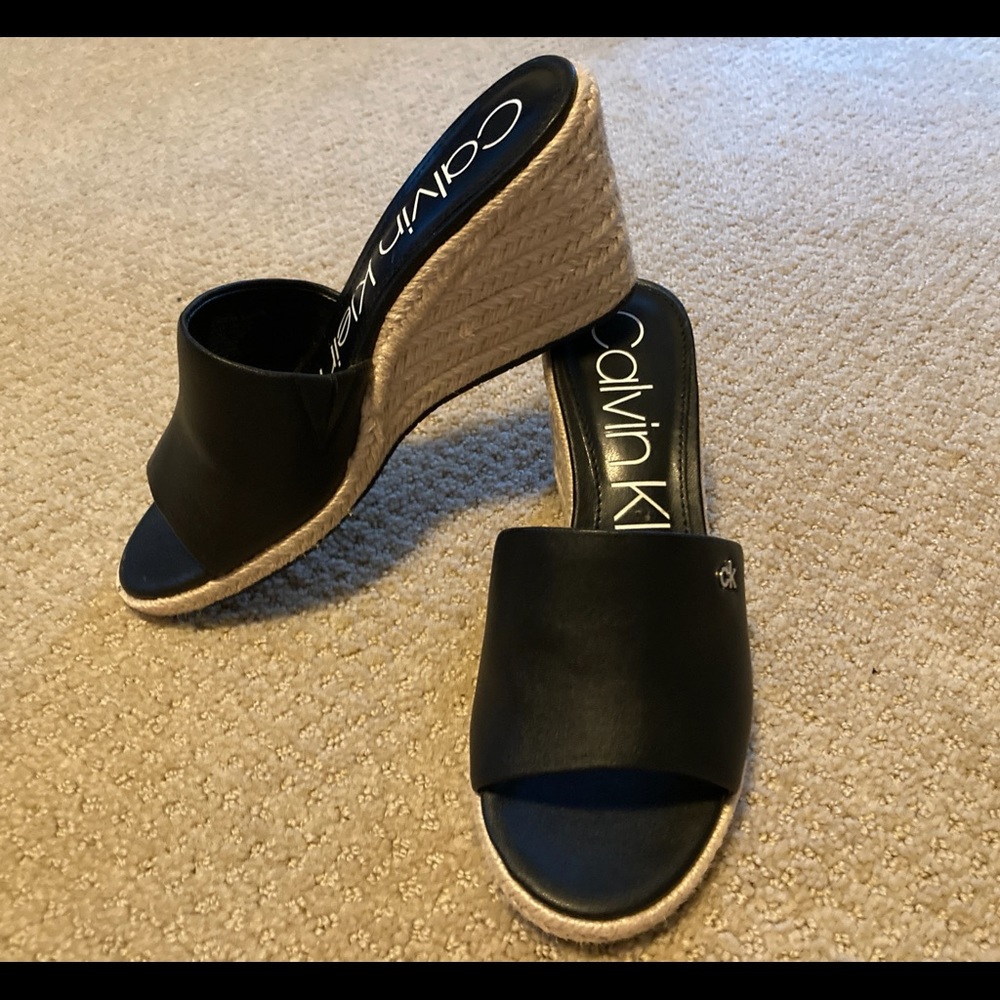Calvin Klein Black Slides